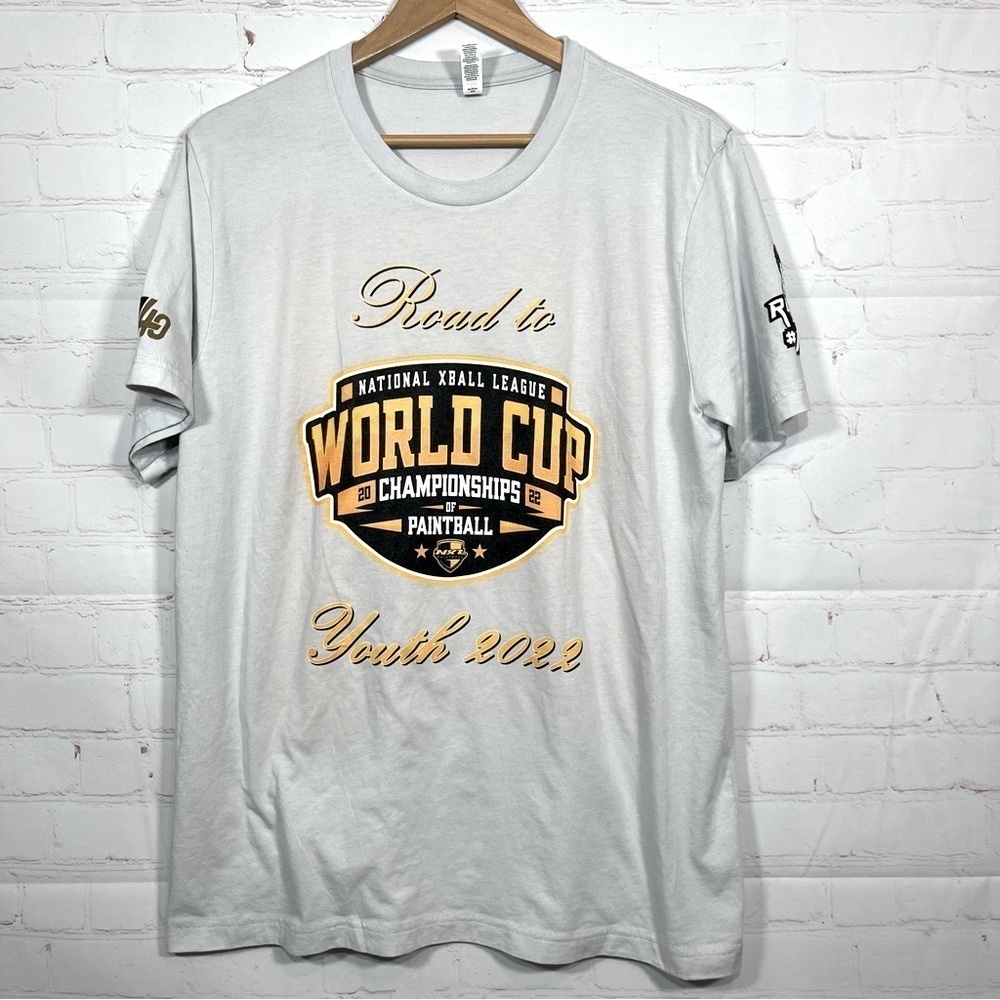 World Cup Paintball Championship 2022 T Shirt Mens XL Gray Double Sided